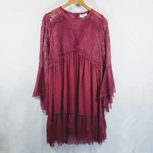 NWT CRANBERRY BOHO FLORAL LACE DRESS